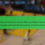 Premios de eventos en vivo de NBA Live Mobile: hitos de la comunidad, participación de usuarios, artículos exclusivos