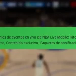 Premios de eventos en vivo de NBA Live Mobile: Hitos de logros, Contenido exclusivo, Paquetes de bonificación