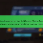 Premios de eventos en vivo de NBA Live Mobile: Paquetes exclusivos, recompensas por hitos, moneda especial